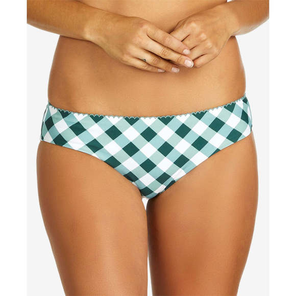Green and White Checkered Bikini Bottom - Picture 1 of 5